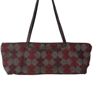 Maruca Millie Lu Rectangle Bag Sage Rust Plum Geometric Print East-West Purse